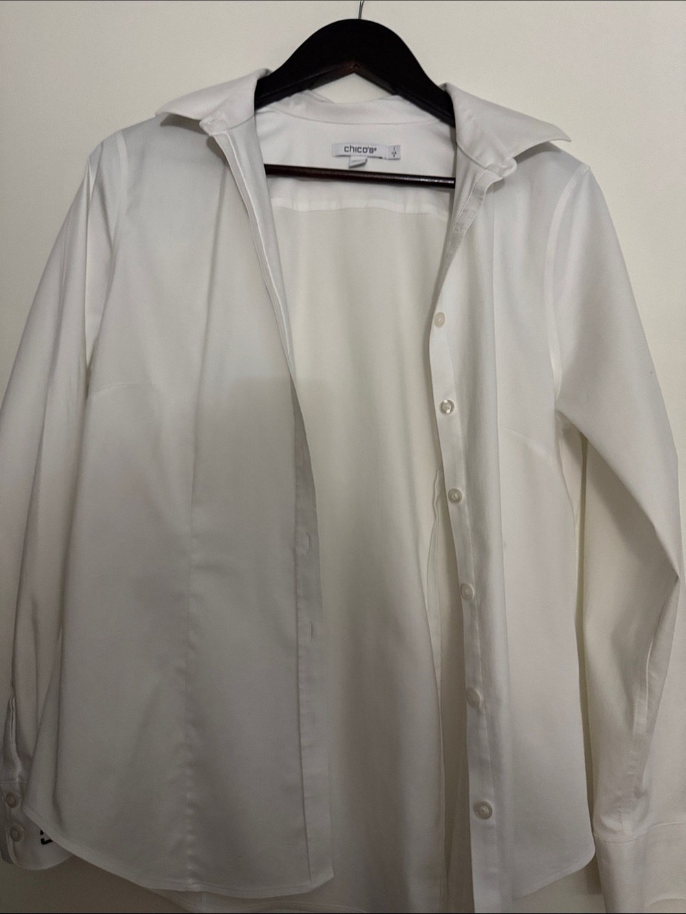Chico's White Button-Down Shirt